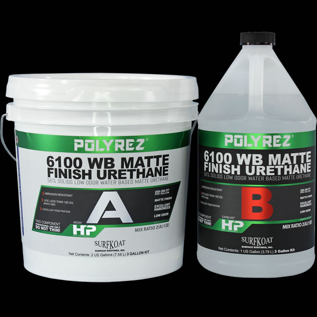 POLYREZ 6100 Matte Water-Based Urethane 1.5 Gal.